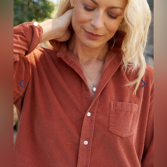 FRANK & EILEEN eileen relaxed fit Cord Shirt in spice XL - Picture 4 of 12